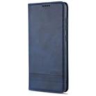 For Samsung Galaxy A21s AZNS Magnetic Calf Texture Horizontal Flip Leather Case with Card Slots & Holder & Wallet(Dark Blue) - 2