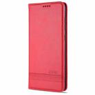 For Samsung Galaxy A21s AZNS Magnetic Calf Texture Horizontal Flip Leather Case with Card Slots & Holder & Wallet(Red) - 2