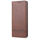 For Samsung Galaxy A31 AZNS Magnetic Calf Texture Horizontal Flip Leather Case with Card Slots & Holder & Wallet(Dark Brown) - 1