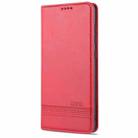 For Samsung Galaxy A41 AZNS Magnetic Calf Texture Horizontal Flip Leather Case with Card Slots & Holder & Wallet(Red) - 2