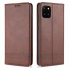 For Samsung Galaxy Note 10 Lite AZNS Magnetic Calf Texture Horizontal Flip Leather Case with Card Slots & Holder & Wallet(Dark Brown) - 1