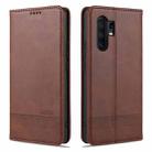 For vivo X30 / X30 Pro AZNS Magnetic Calf Texture Horizontal Flip Leather Case with Card Slots & Holder & Wallet(Dark Brown) - 1