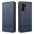 For vivo X30 / X30 Pro AZNS Magnetic Calf Texture Horizontal Flip Leather Case with Card Slots & Holder & Wallet(Dark Blue) - 1