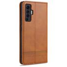 For vivo X50 / X50 Pro AZNS Magnetic Calf Texture Horizontal Flip Leather Case with Card Slots & Holder & Wallet(Light Brown) - 3