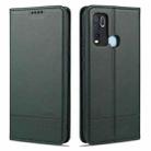 For vivo Y50 AZNS Magnetic Calf Texture Horizontal Flip Leather Case with Card Slots & Holder & Wallet(Dark Green) - 1