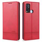 For vivo Y50 AZNS Magnetic Calf Texture Horizontal Flip Leather Case with Card Slots & Holder & Wallet(Red) - 1