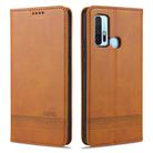 For vivo Z6 AZNS Magnetic Calf Texture Horizontal Flip Leather Case with Card Slots & Holder & Wallet(Light Brown) - 1
