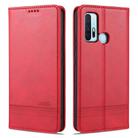 For vivo Z6 AZNS Magnetic Calf Texture Horizontal Flip Leather Case with Card Slots & Holder & Wallet(Red) - 1