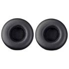2pcs Protein Leather Replacement Earpads For AKG Y50BT / Y55DJ / Y50 / Y55(Black) - 1