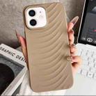 For iPhone 12 Water Ripples TPU Phone Case(Desert Gold) - 1