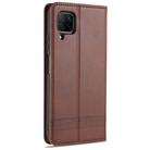 For Huawei P40 Lite / nova 6 SE AZNS Magnetic Calf Texture Horizontal Flip Leather Case with Card Slots & Holder & Wallet(Dark Brown) - 3