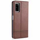 For Huawei Honor V30 AZNS Magnetic Calf Texture Horizontal Flip Leather Case with Card Slots & Holder & Wallet(Dark Brown) - 3