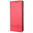 For Huawei Honor V30 AZNS Magnetic Calf Texture Horizontal Flip Leather Case with Card Slots & Holder & Wallet(Red) - 2