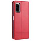 For Huawei Honor V30 AZNS Magnetic Calf Texture Horizontal Flip Leather Case with Card Slots & Holder & Wallet(Red) - 3