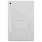 For Samsung Galaxy Tab S10 FE / S9 Folding Magnetic Holder Acrylic Leather Back Tablet Case(Grey) - 3