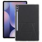 For Samsung Galaxy Tab S10+ / S9+ Folding Magnetic Holder Acrylic Leather Back Tablet Case(Black) - 1