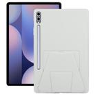 For Samsung Galaxy Tab S10+ / S9+ Folding Magnetic Holder Acrylic Leather Back Tablet Case(Grey) - 1