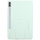 For Samsung Galaxy Tab S10+ / S9+ Folding Magnetic Holder Acrylic Leather Back Tablet Case(Light Green) - 2