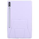 For Samsung Galaxy Tab S10+ / S9+ Folding Magnetic Holder Acrylic Leather Back Tablet Case(Purple) - 2