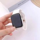 For Apple Watch 46mm / 49mm / 45mm / 44mm Buckle Concave Leopard Silicone Watch Band(White) - 2