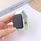 For Apple Watch 46mm / 49mm / 45mm / 44mm Buckle Concave Leopard Silicone Watch Band(Light Mint) - 2