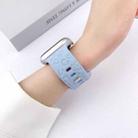 For Apple Watch 46mm / 49mm / 45mm / 44mm Buckle Concave Leopard Silicone Watch Band(Light Blue) - 3