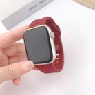 For Apple Watch 46mm / 49mm / 45mm / 44mm Buckle Concave Leopard Silicone Watch Band(Wine Red) - 2