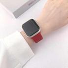For Apple Watch 46mm / 49mm / 45mm / 44mm Buckle Concave Leopard Silicone Watch Band(Wine Red) - 3