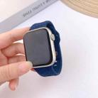 For Apple Watch 46mm / 49mm / 45mm / 44mm Buckle Concave Leopard Silicone Watch Band(Midnight Blue) - 2