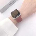 For Apple Watch 46mm / 49mm / 45mm / 44mm Buckle Concave Leopard Silicone Watch Band(Smoky Purple) - 3
