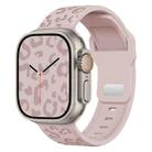 For Apple Watch 42mm / 41mm / 40mm / 38mm Buckle Concave Leopard Silicone Watch Band(Oxford Pink) - 1