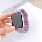 For Apple Watch 42mm / 41mm / 40mm / 38mm Buckle Concave Leopard Silicone Watch Band(Light Purple) - 2