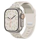 For Apple Watch 42mm / 41mm / 40mm / 38mm Buckle Concave Leopard Silicone Watch Band(Starlight) - 1