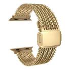 For Apple Watch 46mm / 49mm / 45mm / 44mm Mesh Magnetic Stainless Steel Watch Band(Gold) - 1
