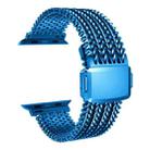 For Apple Watch 46mm / 49mm / 45mm / 44mm Mesh Magnetic Stainless Steel Watch Band(Blue) - 1