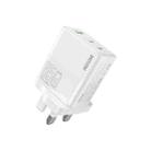 WK WP-U66 Kinkong 65W Dual USB-C / Type-C + USB GaN Fast Charger, Plug:UK Plug(White) - 1
