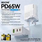 WK WP-U66 Kinkong 65W Dual USB-C / Type-C + USB GaN Fast Charger, Plug:UK Plug(White) - 2