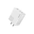 WK WP-U66 Kinkong 65W Dual USB-C / Type-C + USB GaN Fast Charger, Plug:US Plug(White) - 1