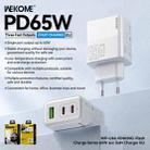 WK WP-U66 Kinkong 65W Dual USB-C / Type-C + USB GaN Fast Charger, Plug:EU Plug(White) - 2