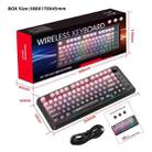 HXSJ L400 Three-mode Wireless RGB Light Thin Film 81 Keys Keyboard(Gradient Black Pink) - 2
