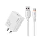 US Plug WK WP-U76 Kinkong 12W USB Charger Set(with Type-C Cable) - 1