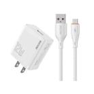 US Plug WK WP-U76 Kinkong 12W USB Charger Set(with Micro Cable) - 1