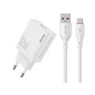 EU Plug WK WP-U76 Kinkong 12W USB Charger Set(with Type-C Cable) - 1