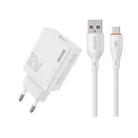EU Plug WK WP-U76 Kinkong 12W USB Charger Set(with Micro Cable) - 1