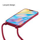 For iPhone 12 mini Candy Colors TPU Protective Case with Lanyard(Red) - 3