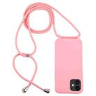 For iPhone 12 mini Candy Colors TPU Protective Case with Lanyard(Pink) - 1