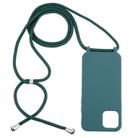 For iPhone 12 mini Candy Colors TPU Protective Case with Lanyard(Dark Green) - 2