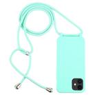 For iPhone 12 mini Candy Colors TPU Protective Case with Lanyard(Mint Green) - 1