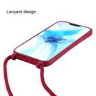 For iPhone 12 / 12 Pro Candy Colors TPU Protective Case with Lanyard(Red) - 3