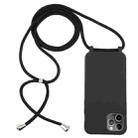 For iPhone 12 Pro Max Candy Colors TPU Protective Case with Lanyard(Black) - 1